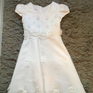 Girls Subtle White Formal Dress
